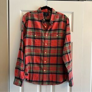 J. Crew Men's Plaid Flannel Shirt Size Medium